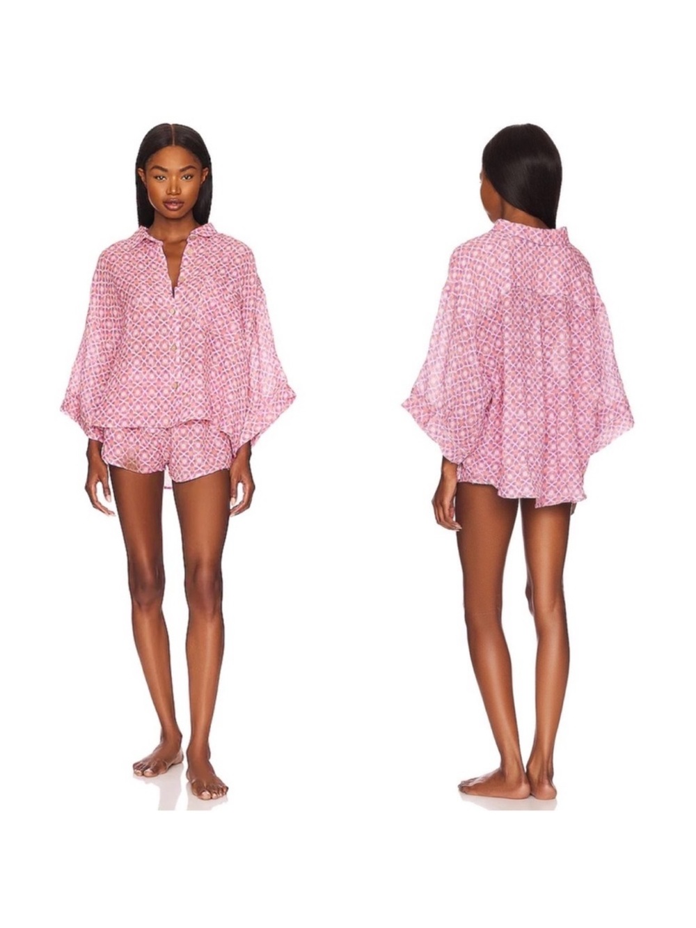 Free People Intimately Cotton Linen Daydreamer Lounge PJ Set